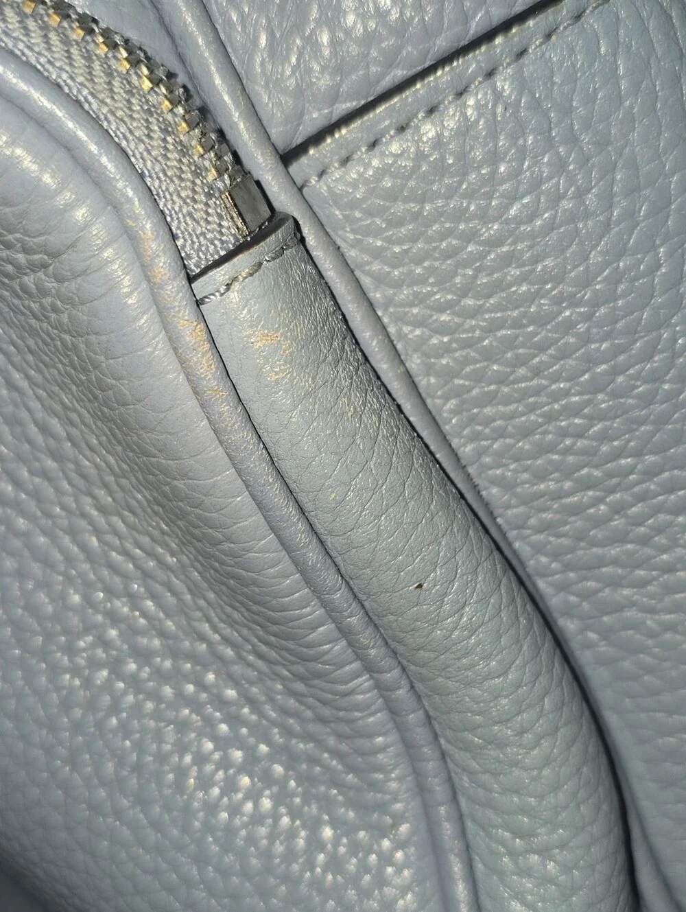 Michael Kors Powder Blue Pebbled Leather Backpack